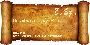 Brambora Szófia névjegykártya